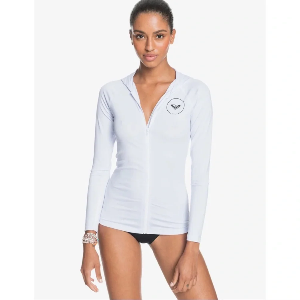 Roxy Essentials Hoodie Lycra Rashguard - Picture 3 of 6